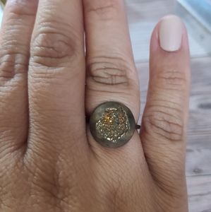 Dogeared tarnished ring